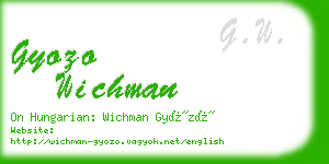 gyozo wichman business card